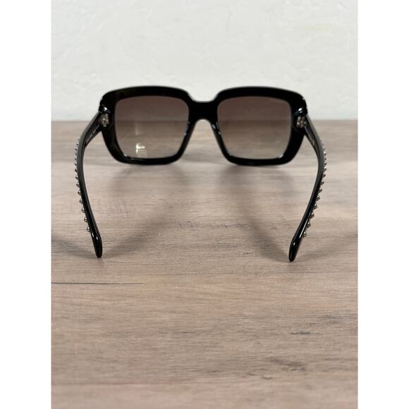 Prada Black Stud Havana Square SPR-30Q-F Women's Sunglasses EUC - Picture 6 of 8